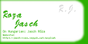 roza jasch business card